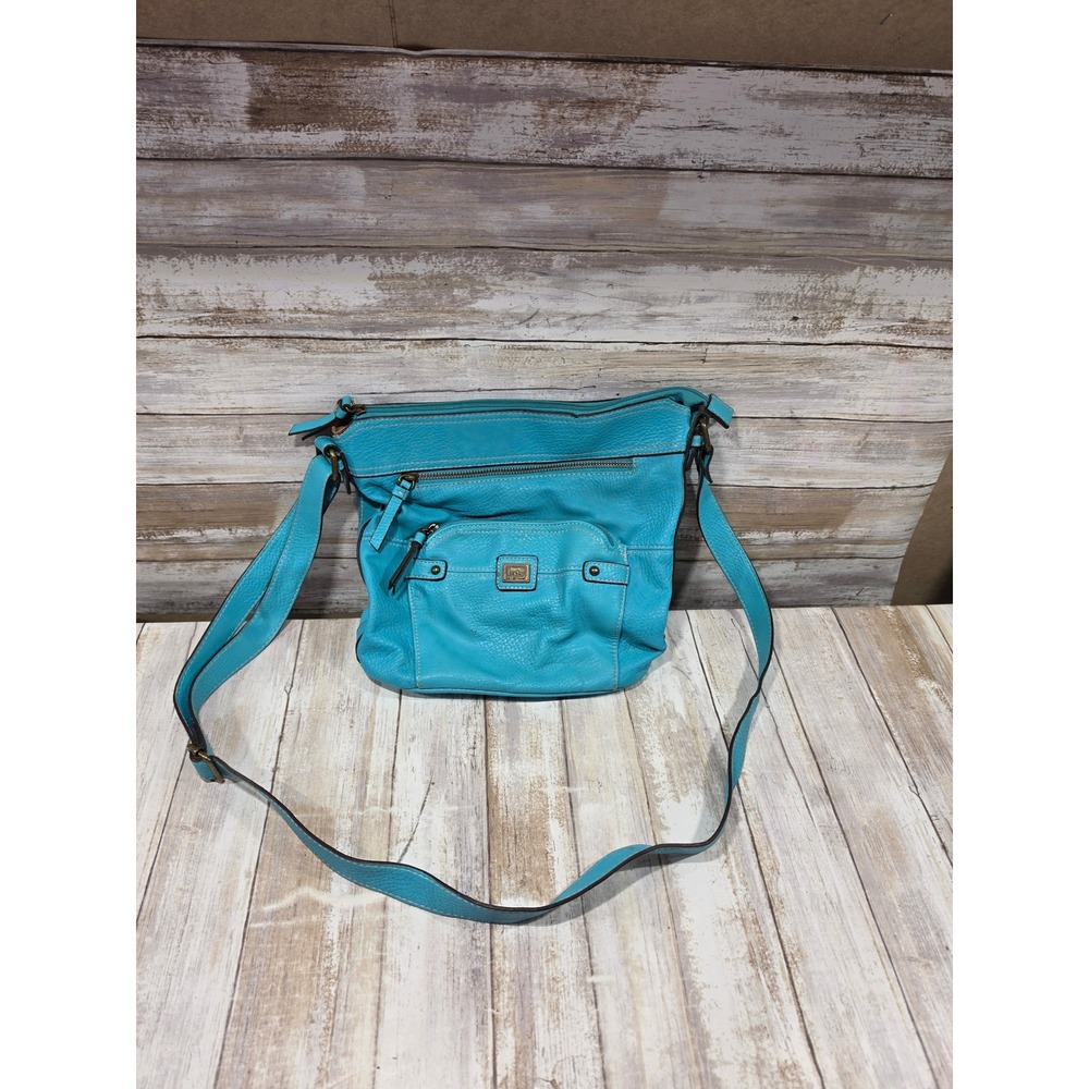 BOC Born Concept Turquoise Blue Pebbled‎ Crossbody Bag Adjustable Strap Purse
